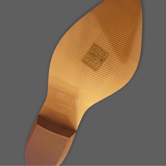 MIIM CAROLINE Black Faux Leather Embroidered Western Heeled Cowboy Booties - Picture 9 of 9